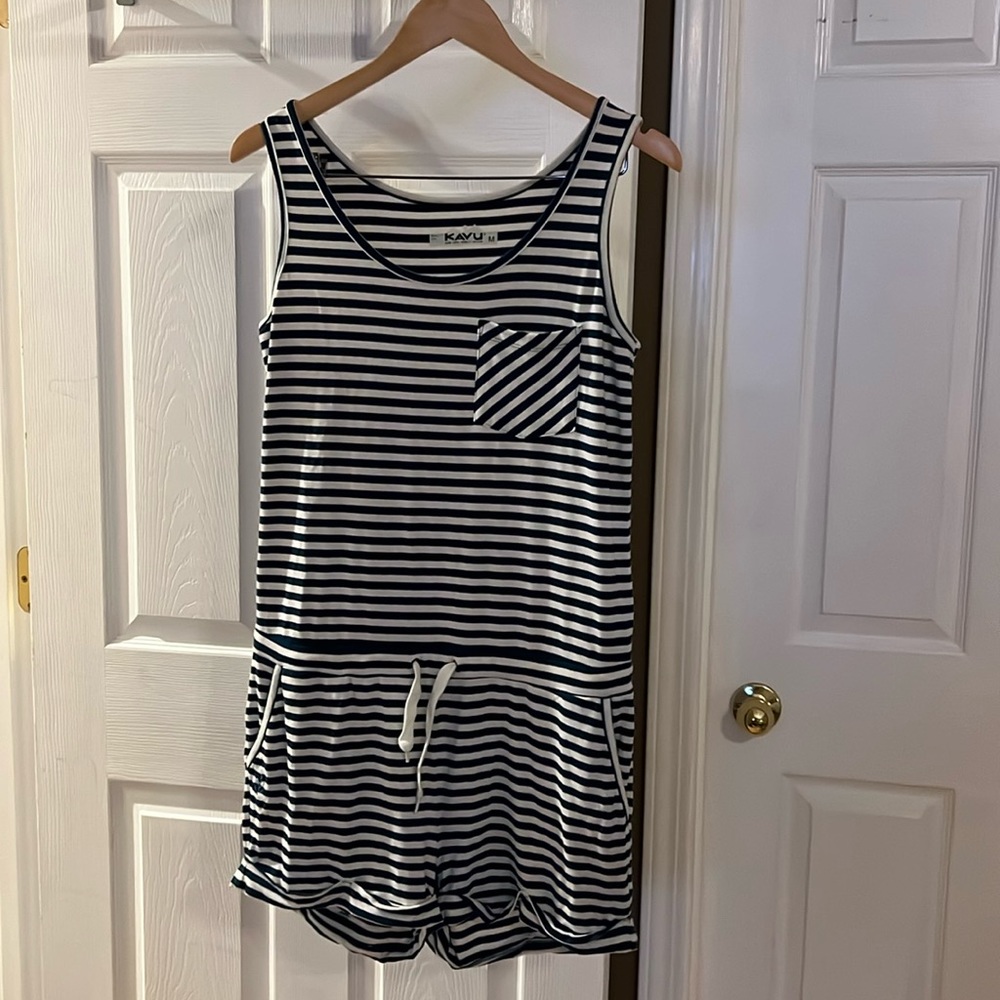 Kavu Women’s White and Green Romper